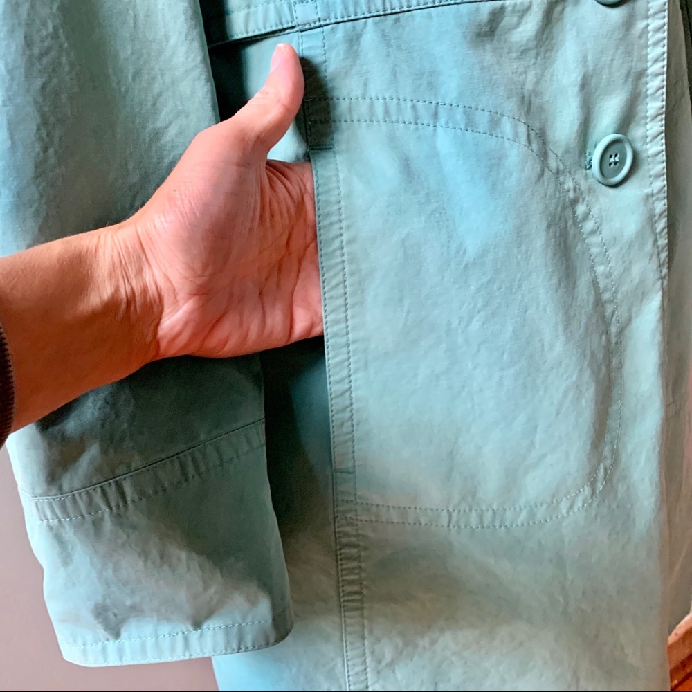 Ann Taylor Sea Foam Trench - Picture 4 of 7